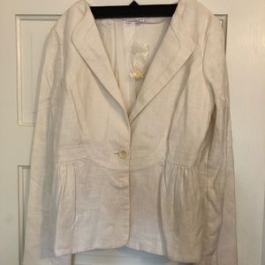 White linen blazer